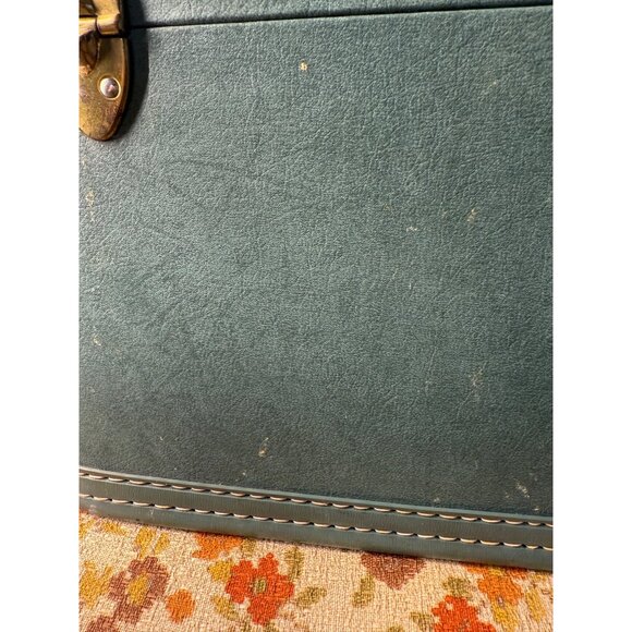Vintage 50's Skyway Tain Case Suit Case Blue Green - Picture 15 of 16